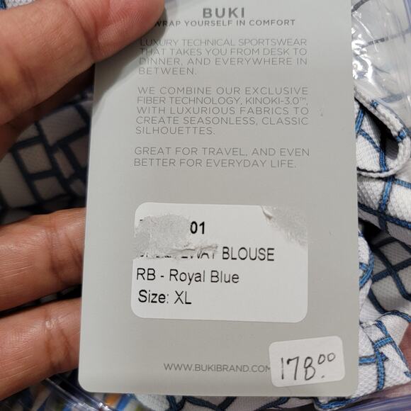 BUKI WRAP STYLE BLOUSE, SIZE XL, NWT - Picture 5 of 8